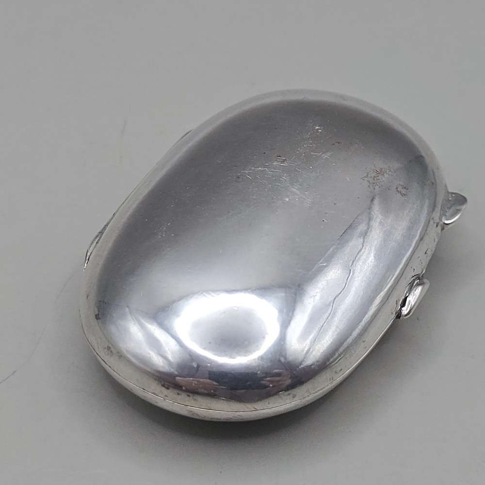 Antique 800 Silver Pill Box Snuff Box
