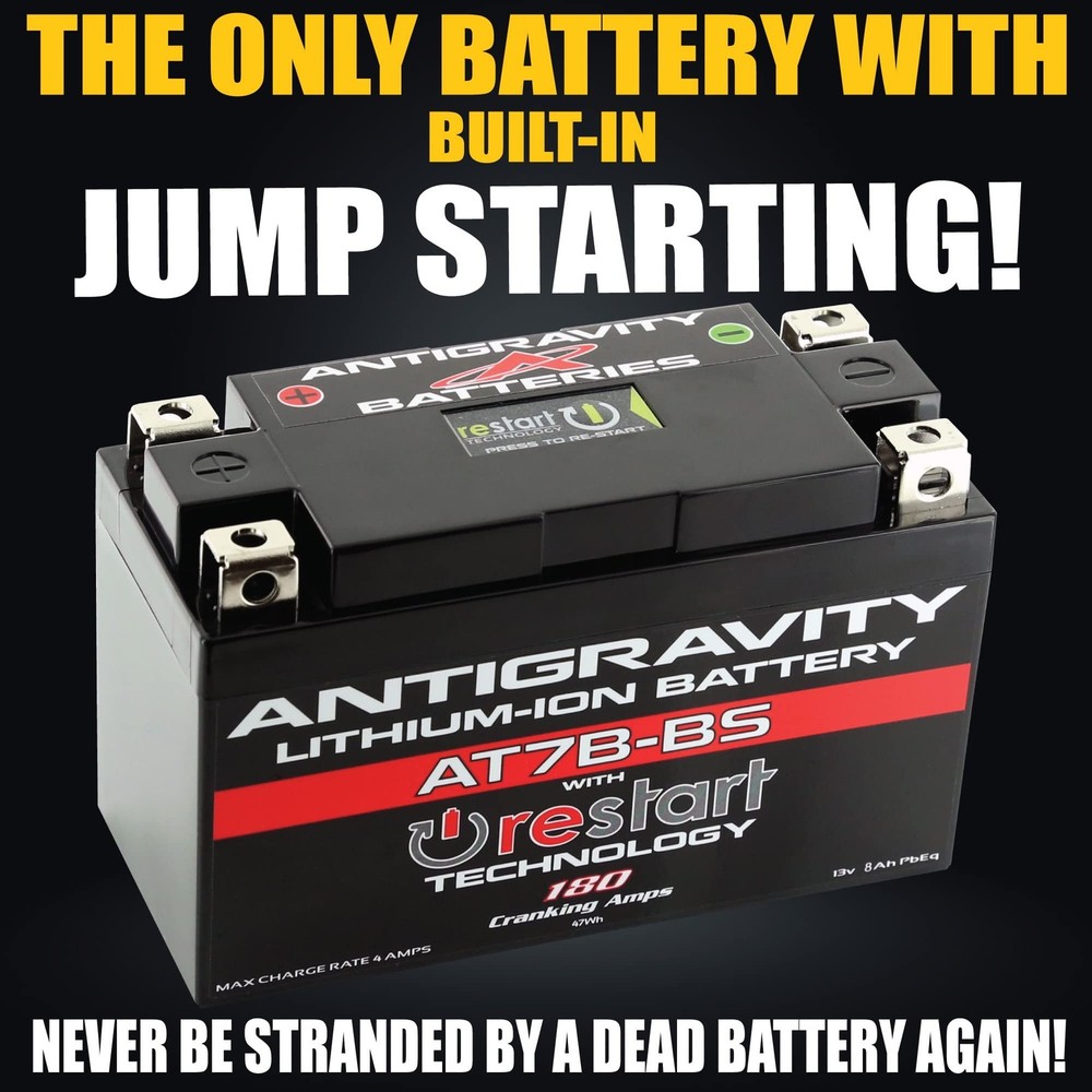 Antigravity AT7B Performance Lithium Motorcycle Powersport Battery with Built...