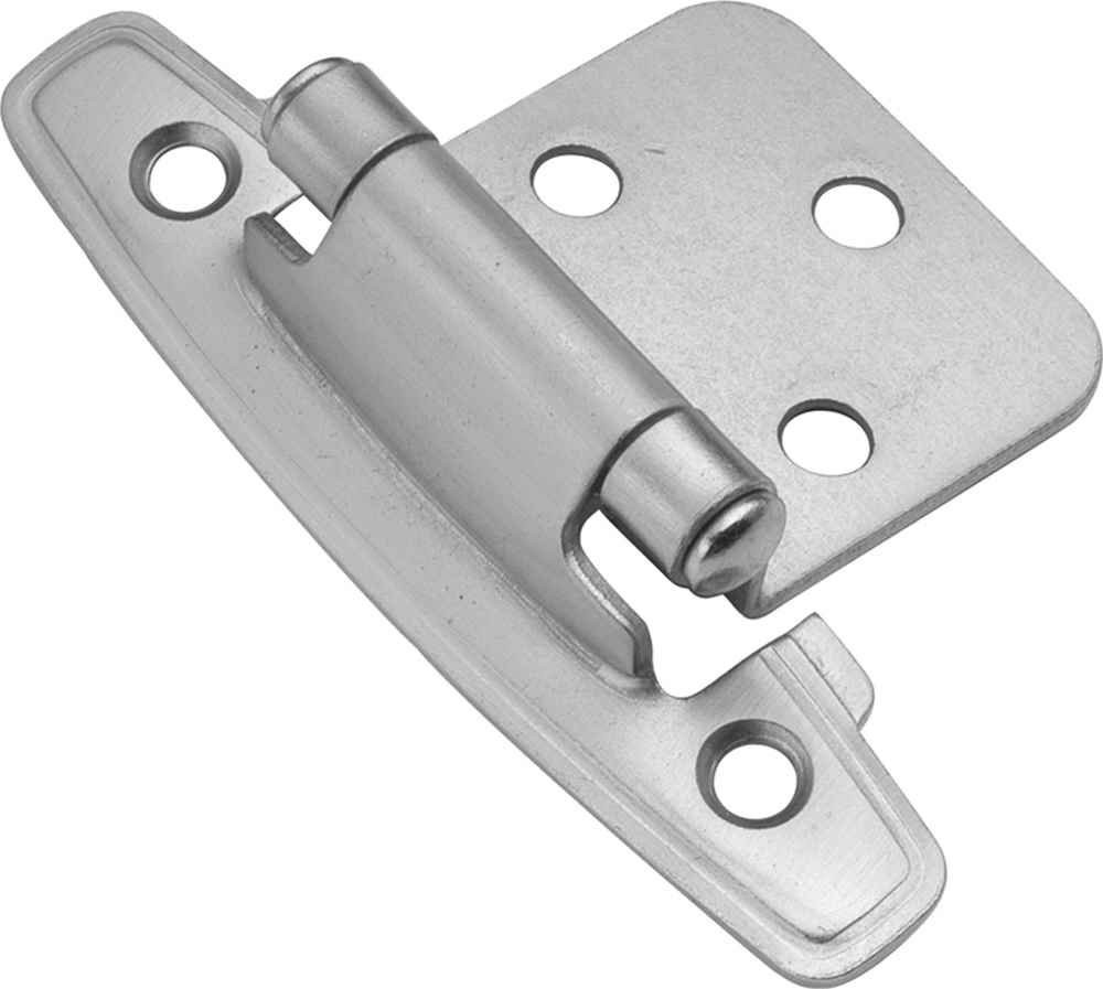 Hickory Hardware P296-SN Surface Self-Closing Hinge, 2-Pack, Satin Nickel