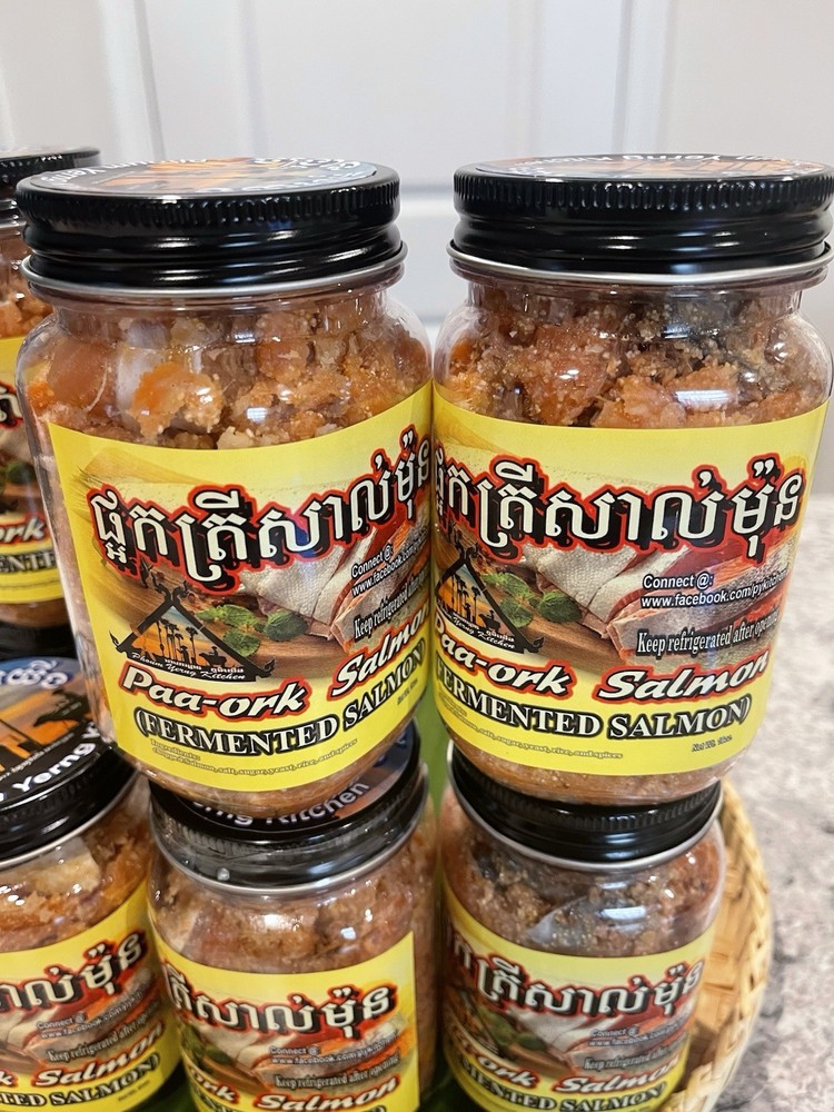 Fermented Salmon 3 Jars 17 Oz Each ផ្អកត្រីសាលម៉ុន