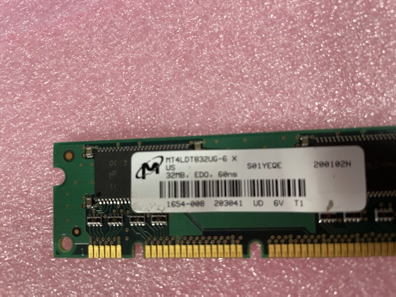 MT4LDT832UG-6 X Micron 32MB EDO non-ECC Unbuffered 100-Pin DIMM Memory Module