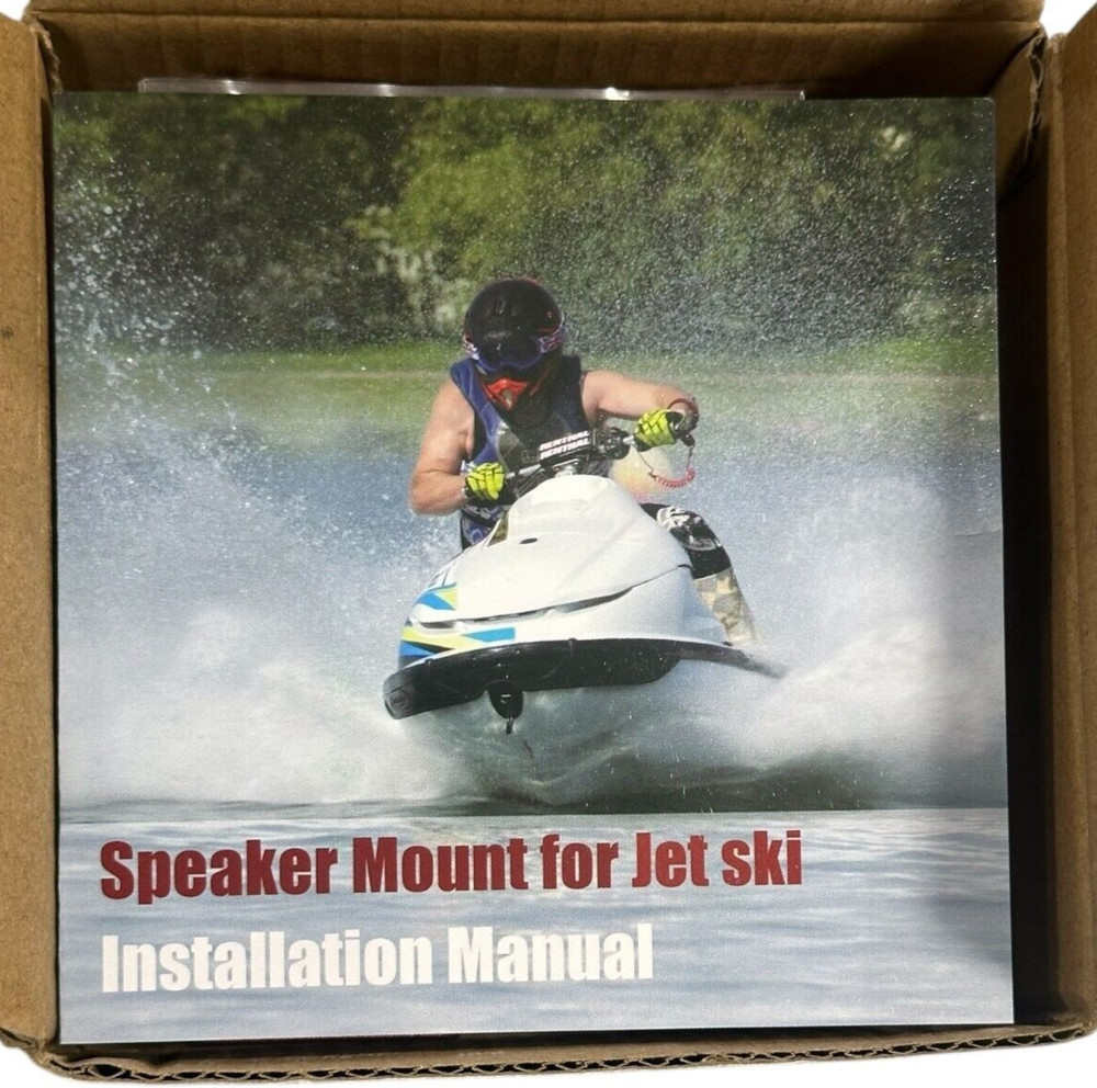 FONASDY Speaker Mount for PWC Bluetooth Speaker Bracket for Jet Ski Red