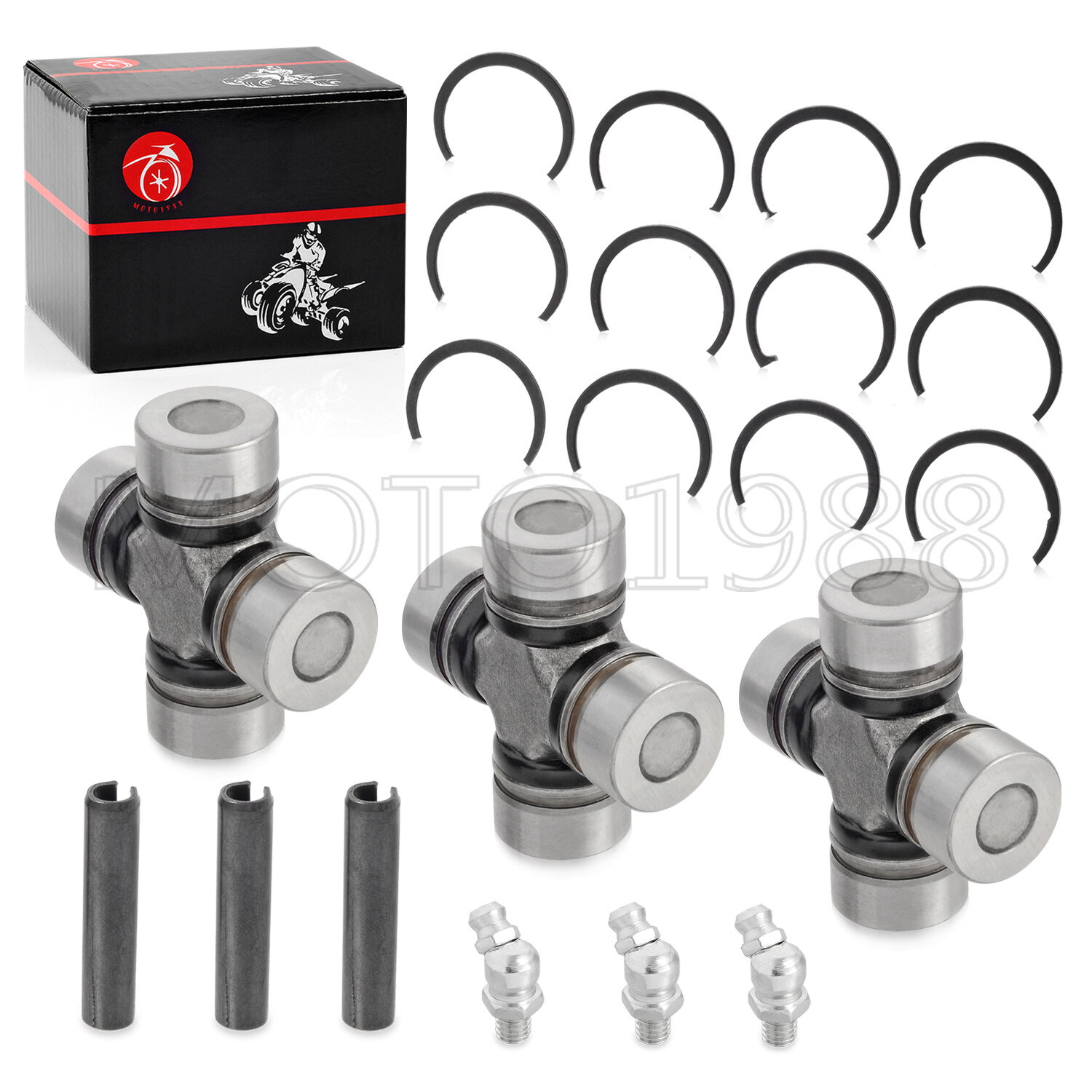 Front Rear Prop Shaft Bearing Carrier & U-joint For Polaris RZR S 4 900 1000 XP