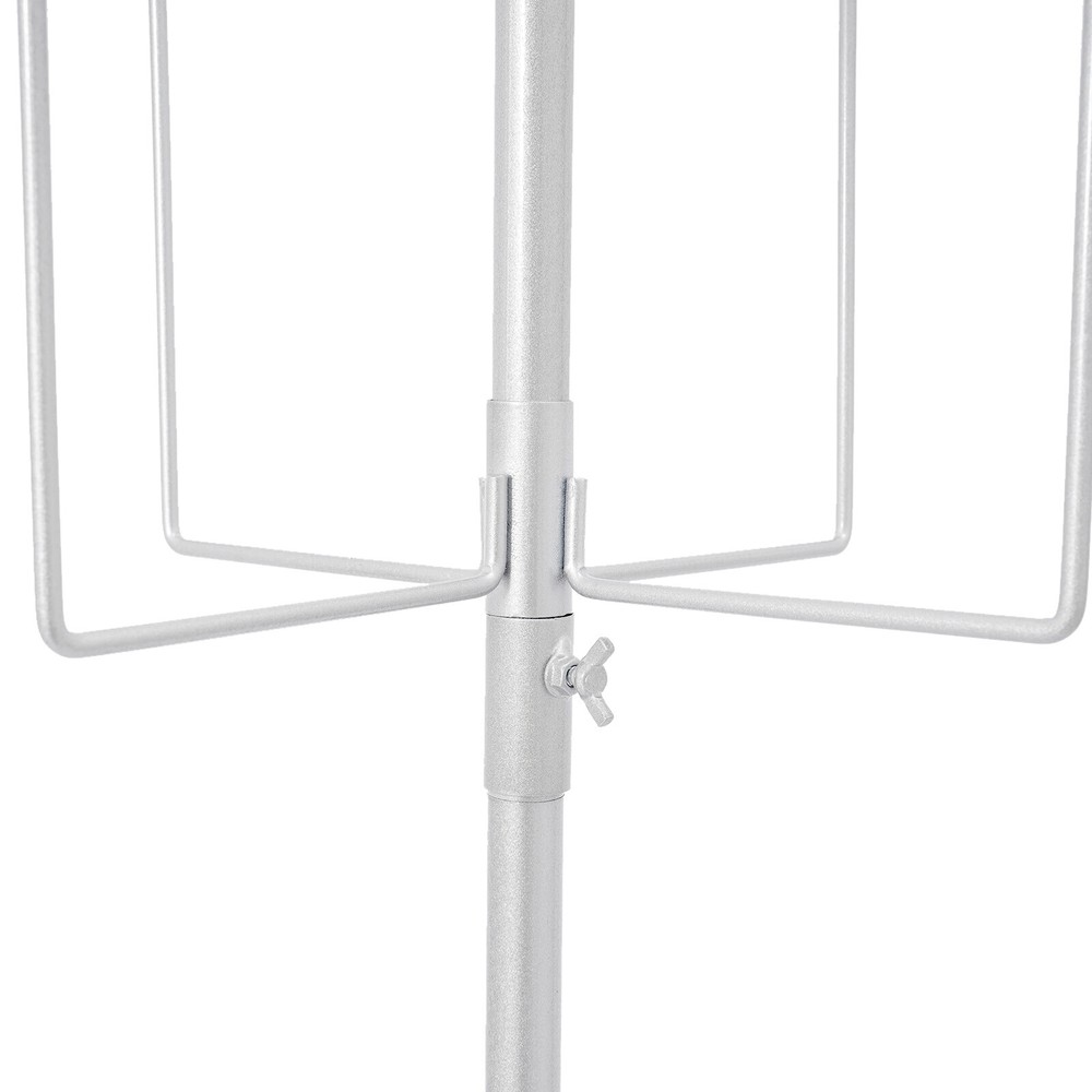 Freestanding Hat Display Stand Mobile Hat Rack Floor-Standing Hat Holder Silver