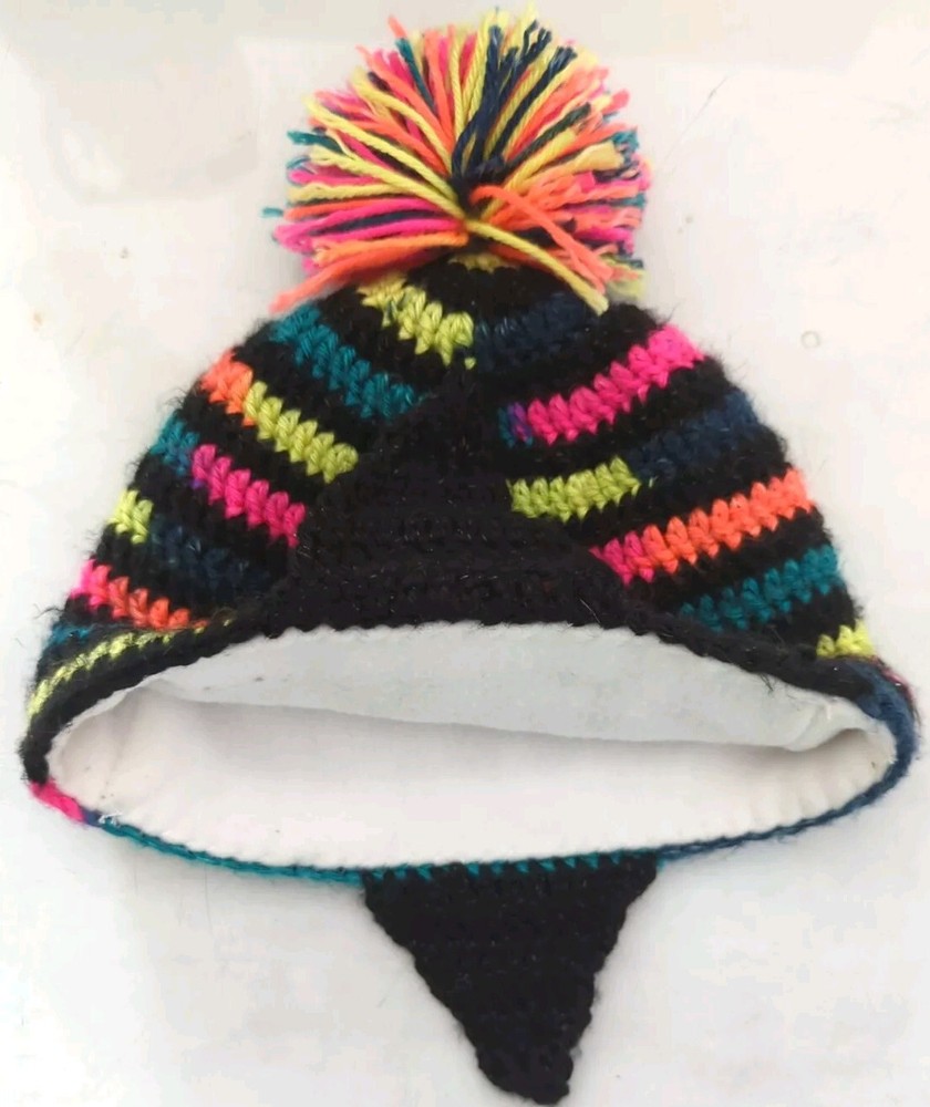 Handmade Crocheted Hat, Fleece Lined