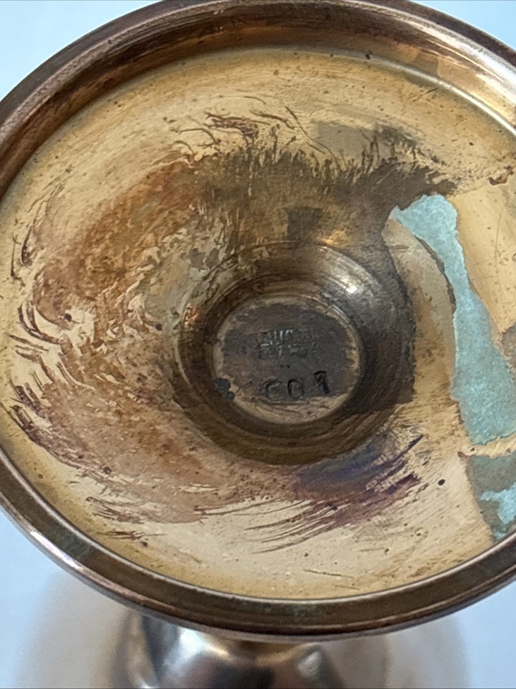 Vintage RALBANEZ Solid Copper Brass Wine Goblets Tin Lined HECHO EN MEXICO 601