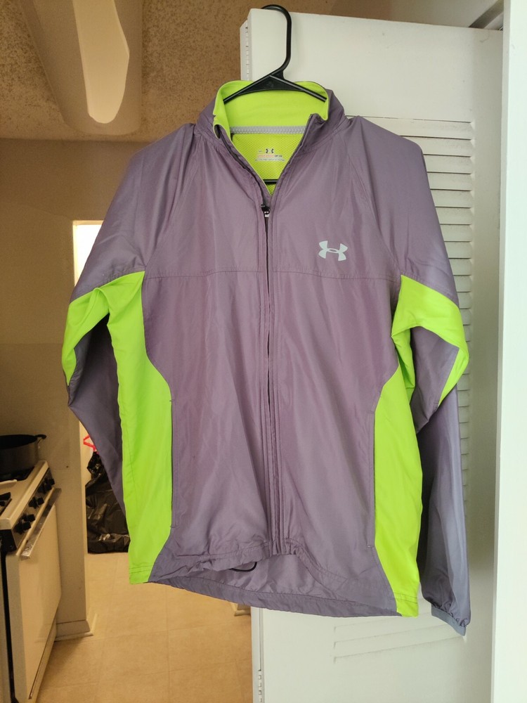 UNDER ARMOUR Mens Windbreaker Jacket Size Small, Gray