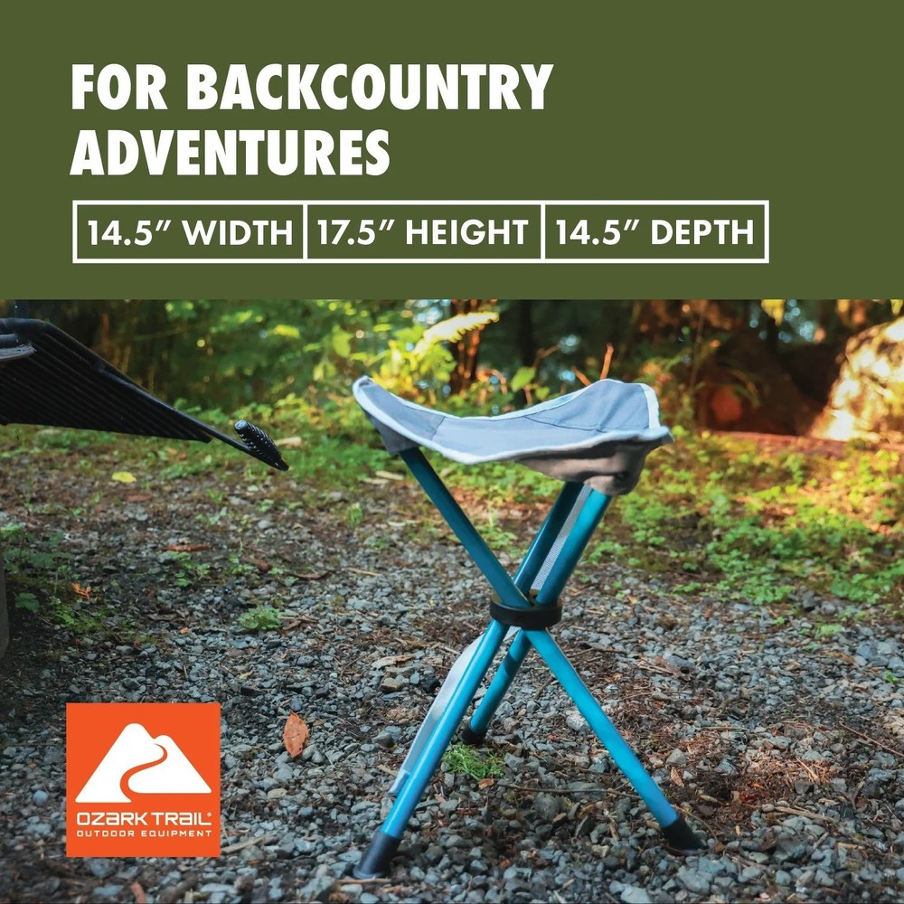 Ozark Trail Steel and Polyester Lightweight Camping Stool