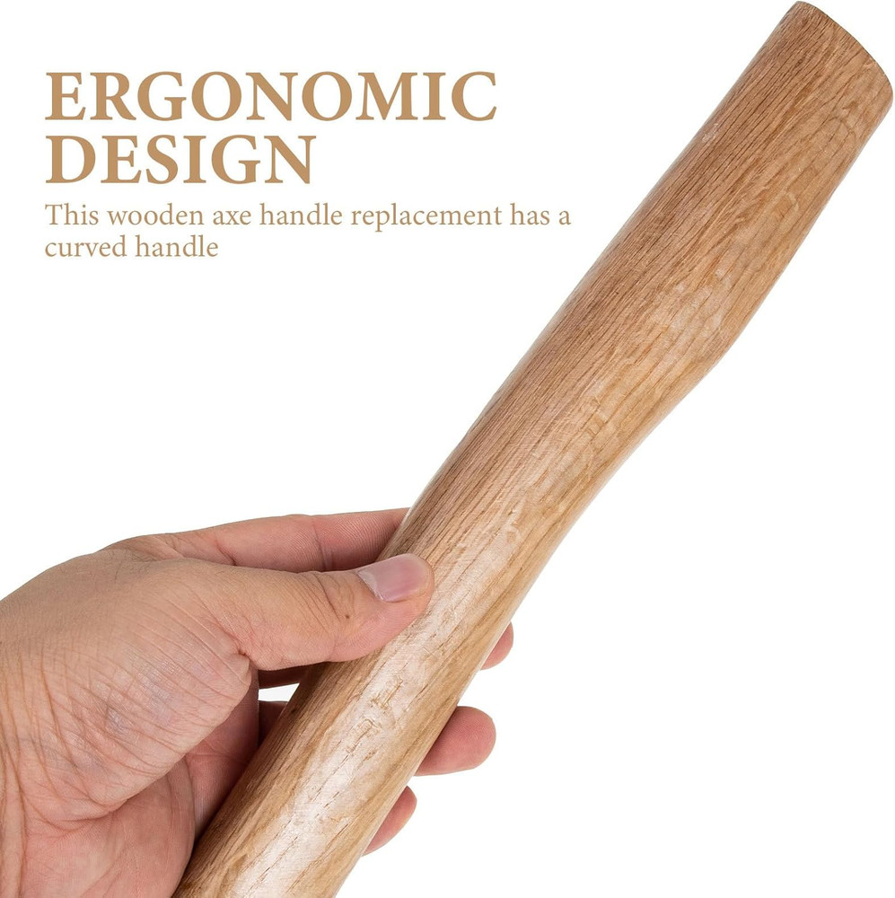 15-Inch Solid Wood Axe Handle Replacement for Hand Axe Outdoor Use Durable Strai