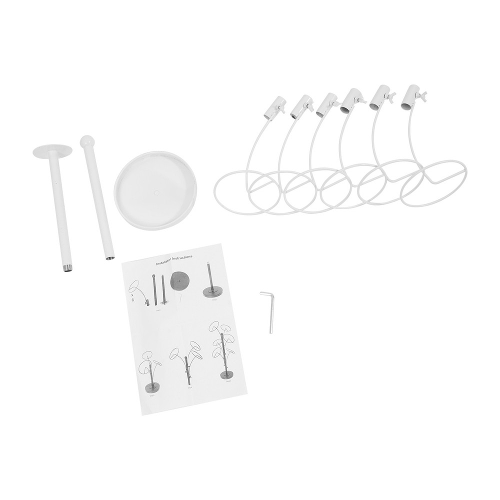 Modern Hat Stand 6 Hooks Hat Storage Display Holder Adjustable Height Hat Rack