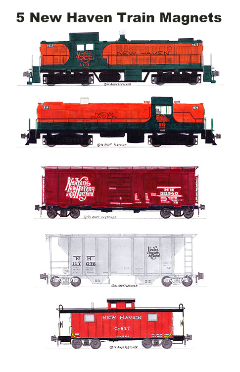 New Haven Script-era Train 5 magnets Andy Fletcher
