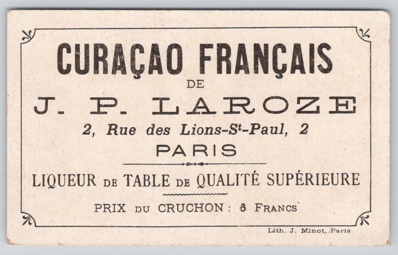 J.P. Laroze Paris FRENCH Victorian Trade Card Children See Dog in Fenced Field