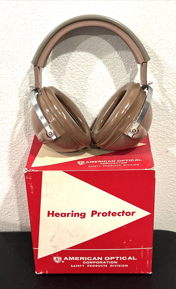 Vintage Americal Optical Hearing Protector Model 1200 Headset NOS (READ)