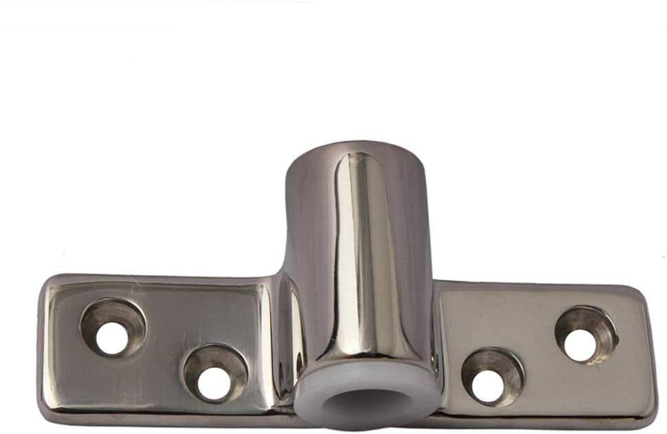 2X Stainless Steel Boat Rowlock Side Mount Line Oarlock Socket Side Mount
