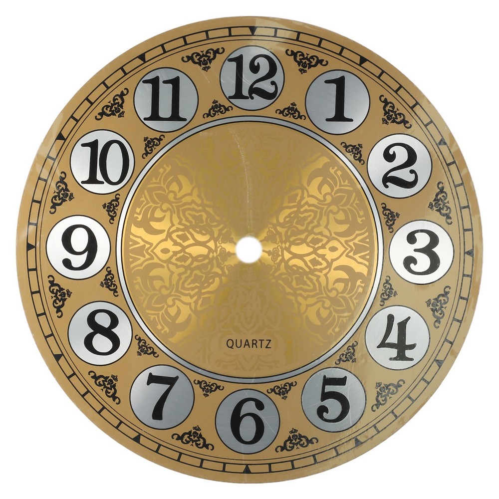 180mm Diameter Gold Aluminum Clock Face for Custom Wall Clock Projects