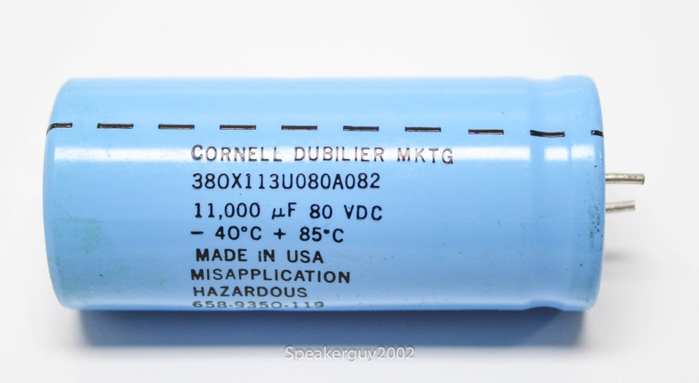 Cornell Dubilier MKTG Polarized Radial Capacitor / 11000 uf  80 VDC  -- WB1