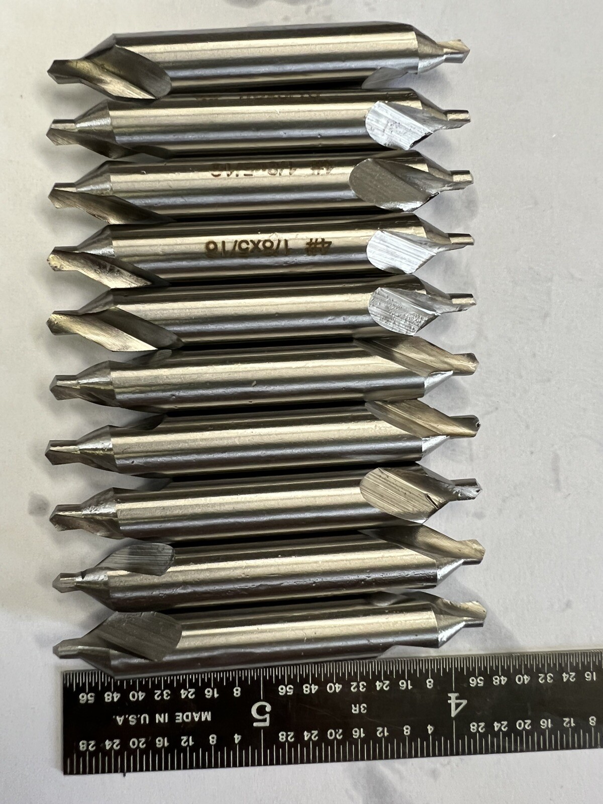 20pcs M2 HSS #4 center drills 1/8x5/16x2-1/8" #530-400