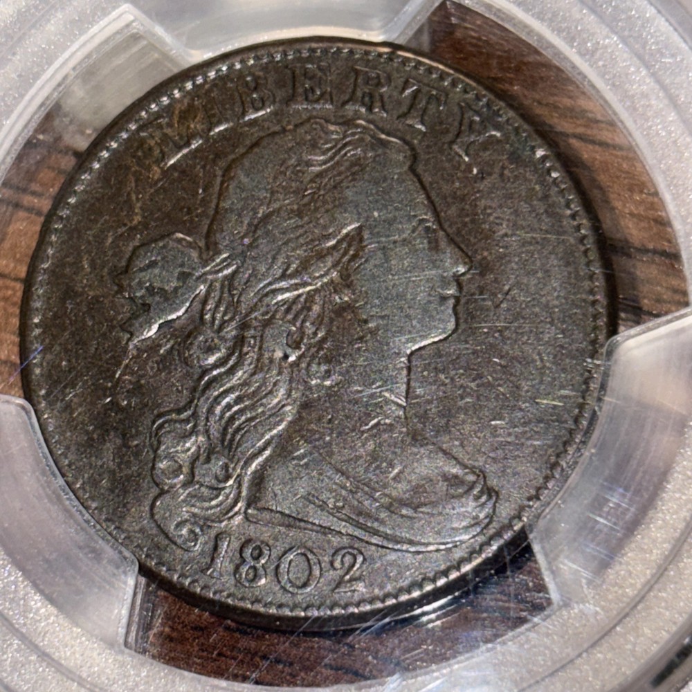 1802 Draped Bust Large Cent : PCGS VF25