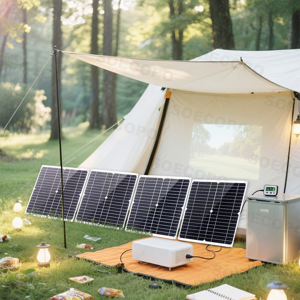 1200W Solar Panel Combo - 4 x 300W + 100A Controller + Y-Cable + Suction Cupsl