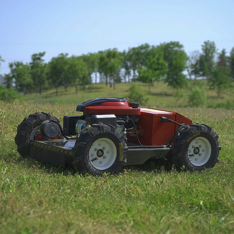 Free delivery 7.5 HP remote control lawn mower with adjustable cutting height