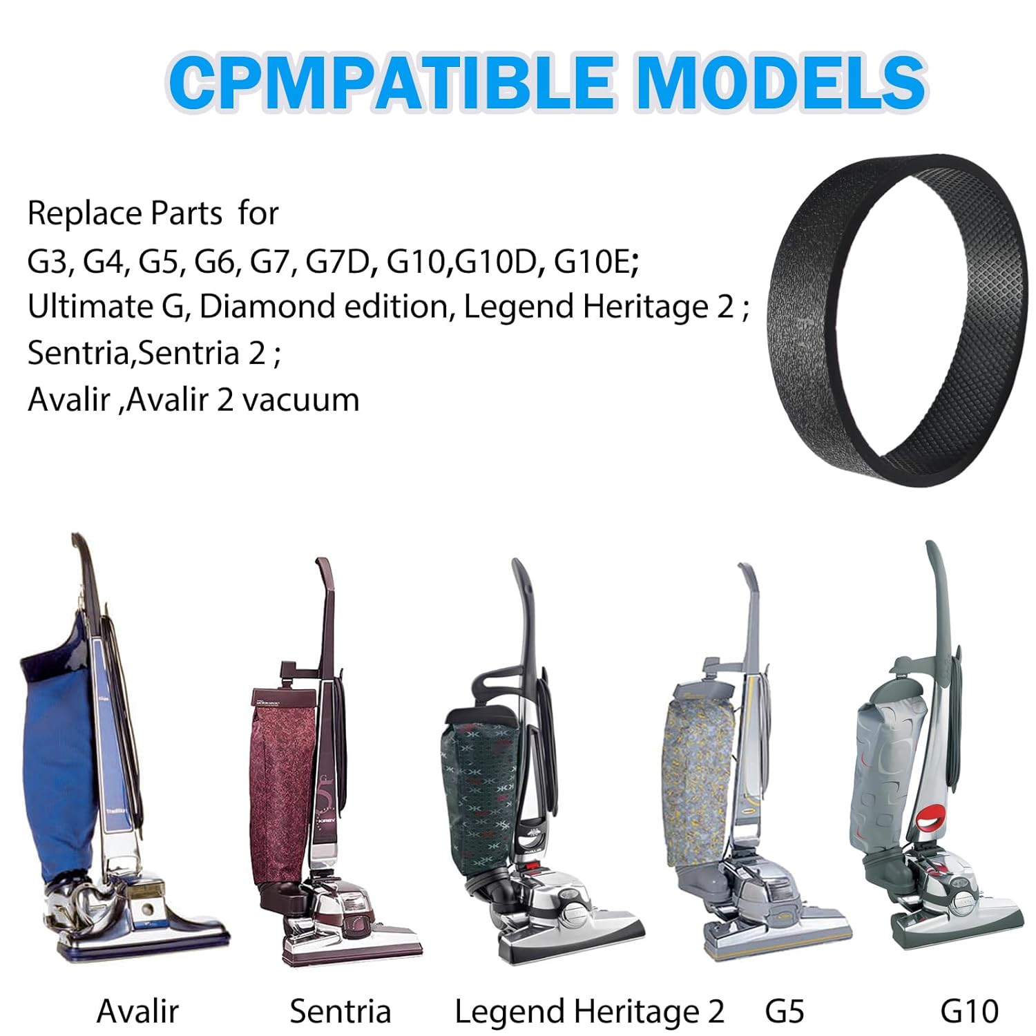 3 Pack For Kirby Vacuum Cleaner Belts 301291 fits All Generation Series Models G