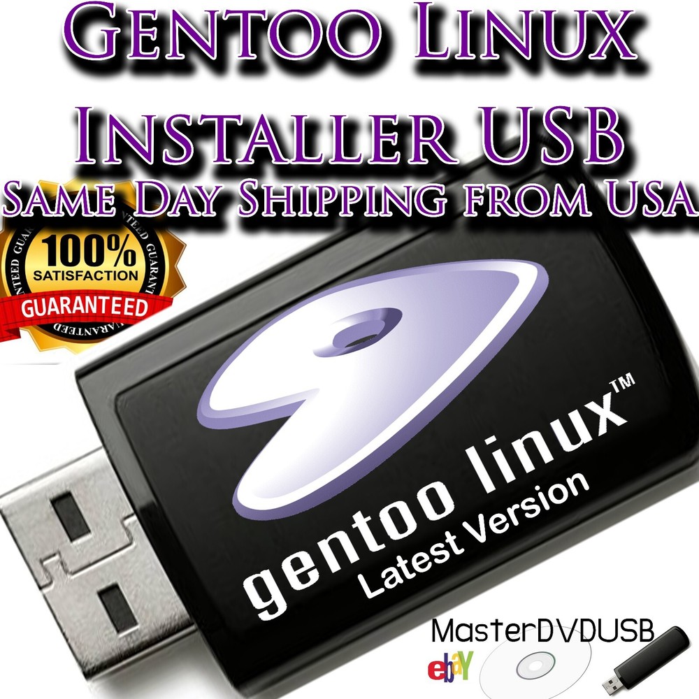 Gentoo Linux Installer USB - Latest Version - Same Day Shipping from USA
