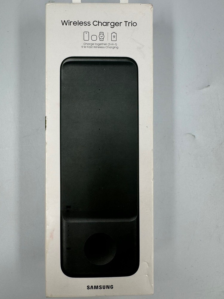 Samsung - Wireless Charger Pad Trio - Black (Charge 3 devices Wirelessly)