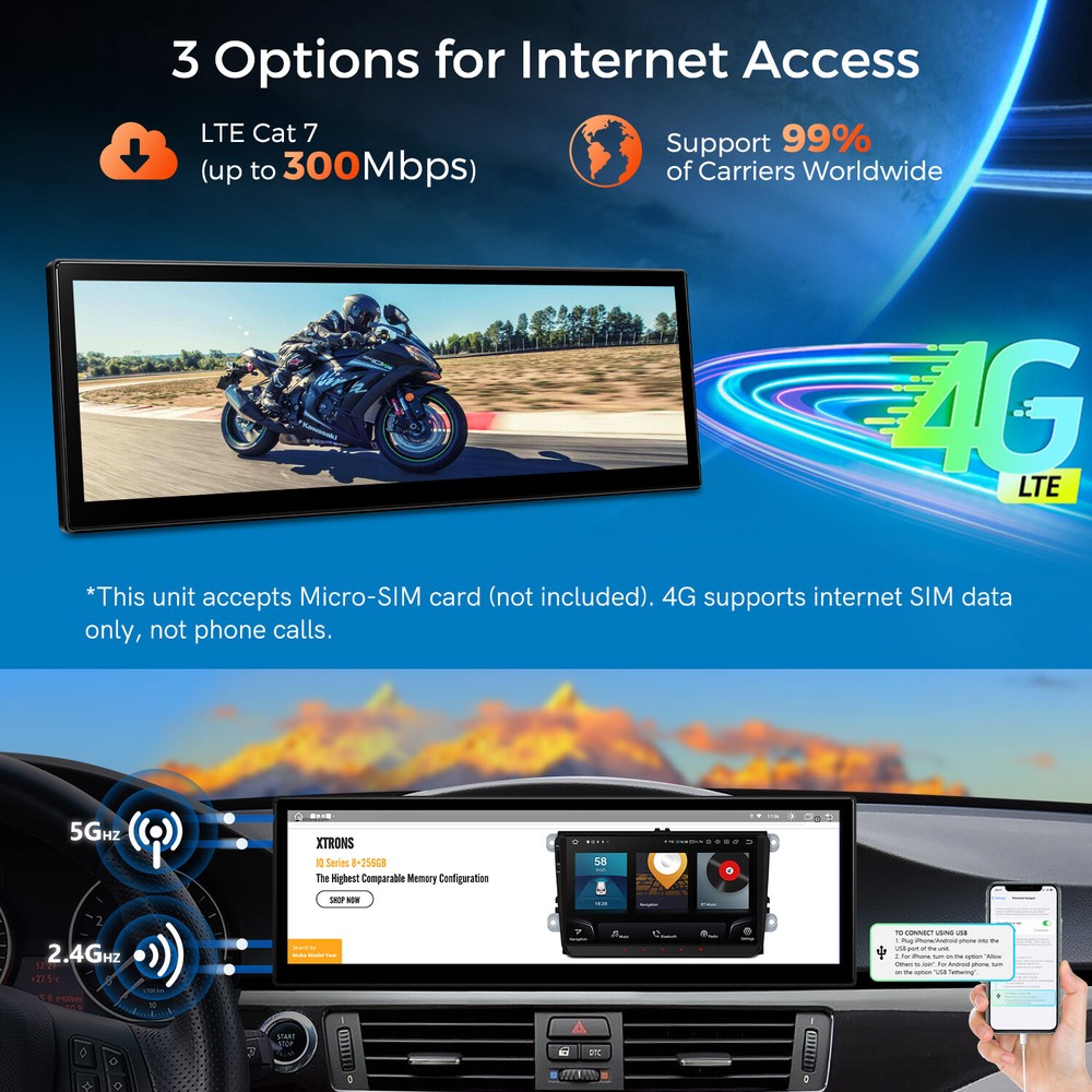 14.9" CarPlay 4G LTE Android Octa-Core Car GPS Stereo For BMW E90 E91 E92 CCC