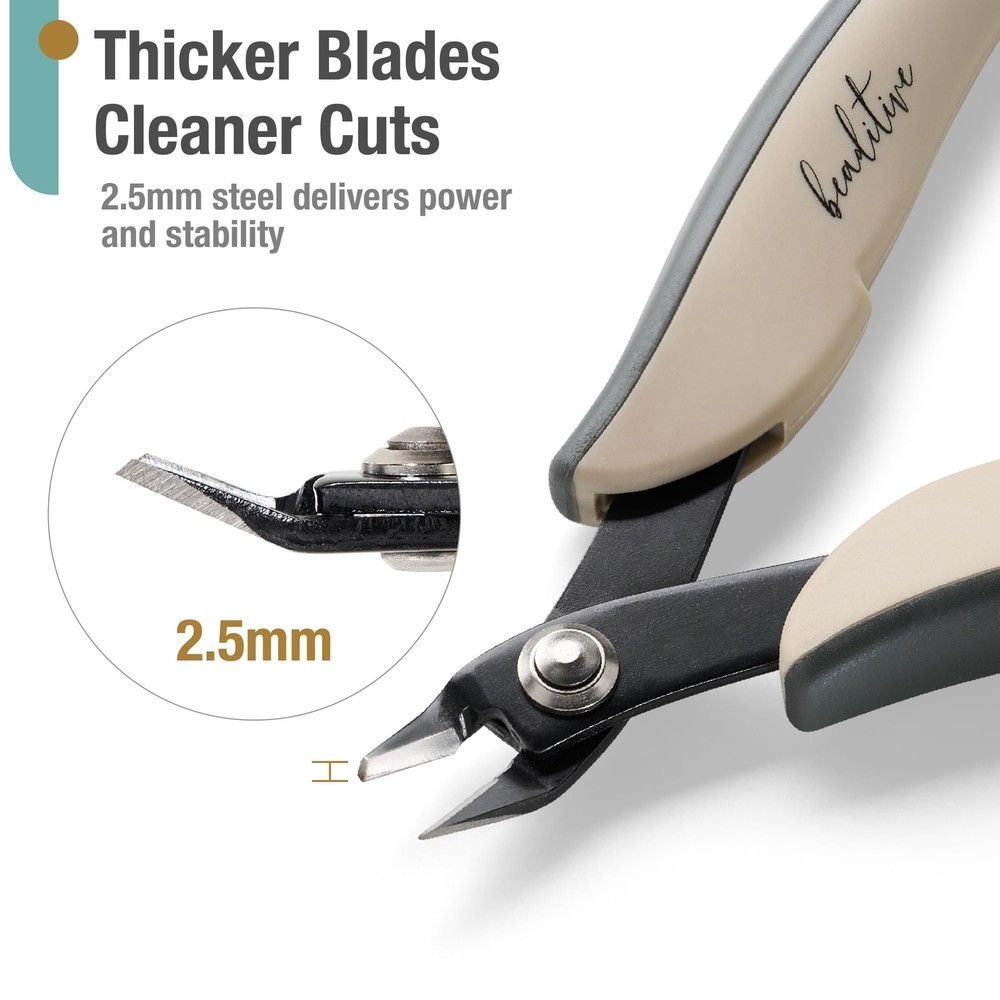 Beaditive Micro Wire Cutter – Natural Cream Flush for Beading,...