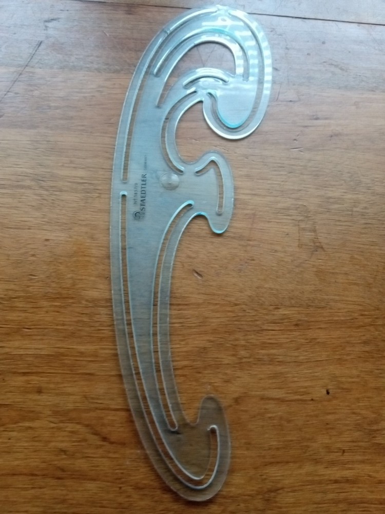 Vintage Staedtler Drafting Curves Protractor Germany