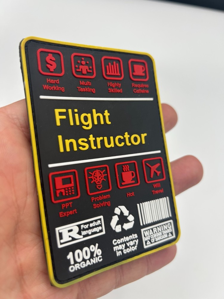 FLIGHT INSTRUCTOR /CESSNA INSTRUCTOR BUNDLE - HIGH QUALITY PVC PATCH
