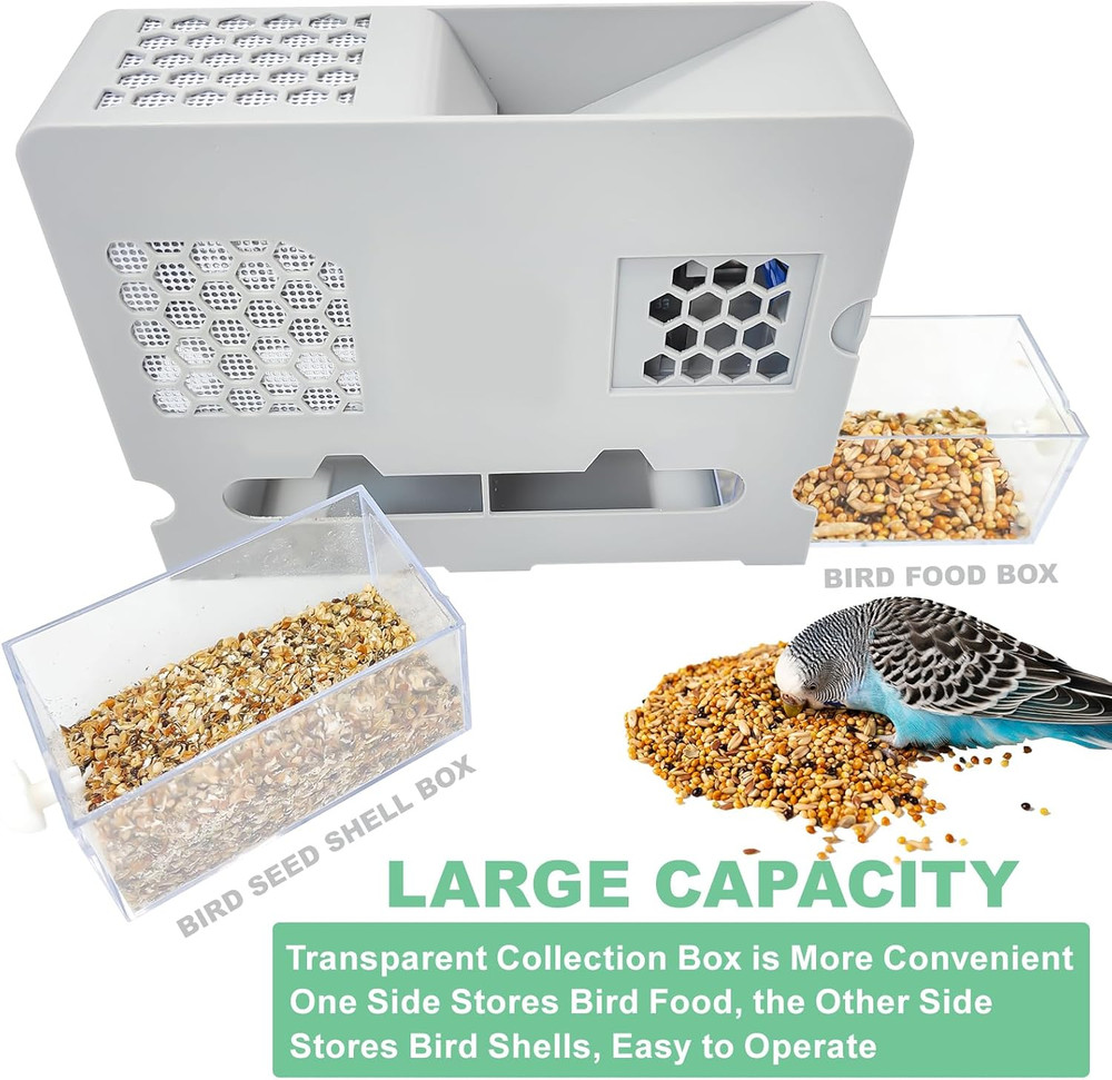 Bird Feed Shell Blowing Machine,No Assembly Required Husk Remover Wind Sheller B