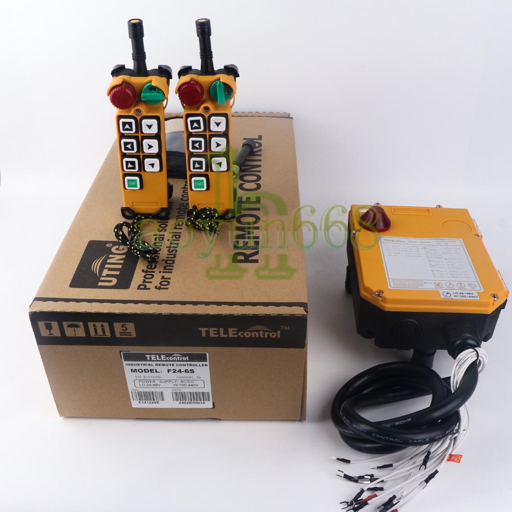 Industrial Crane Wireless Remote Control 2Transmitters + 1Receiver F24-6S