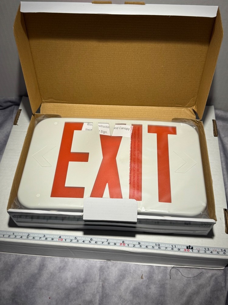 COOPER ALL-PRO THERMOPLASTIC LED EXIT SIGN LIGHT APX6R UNIVERSAL