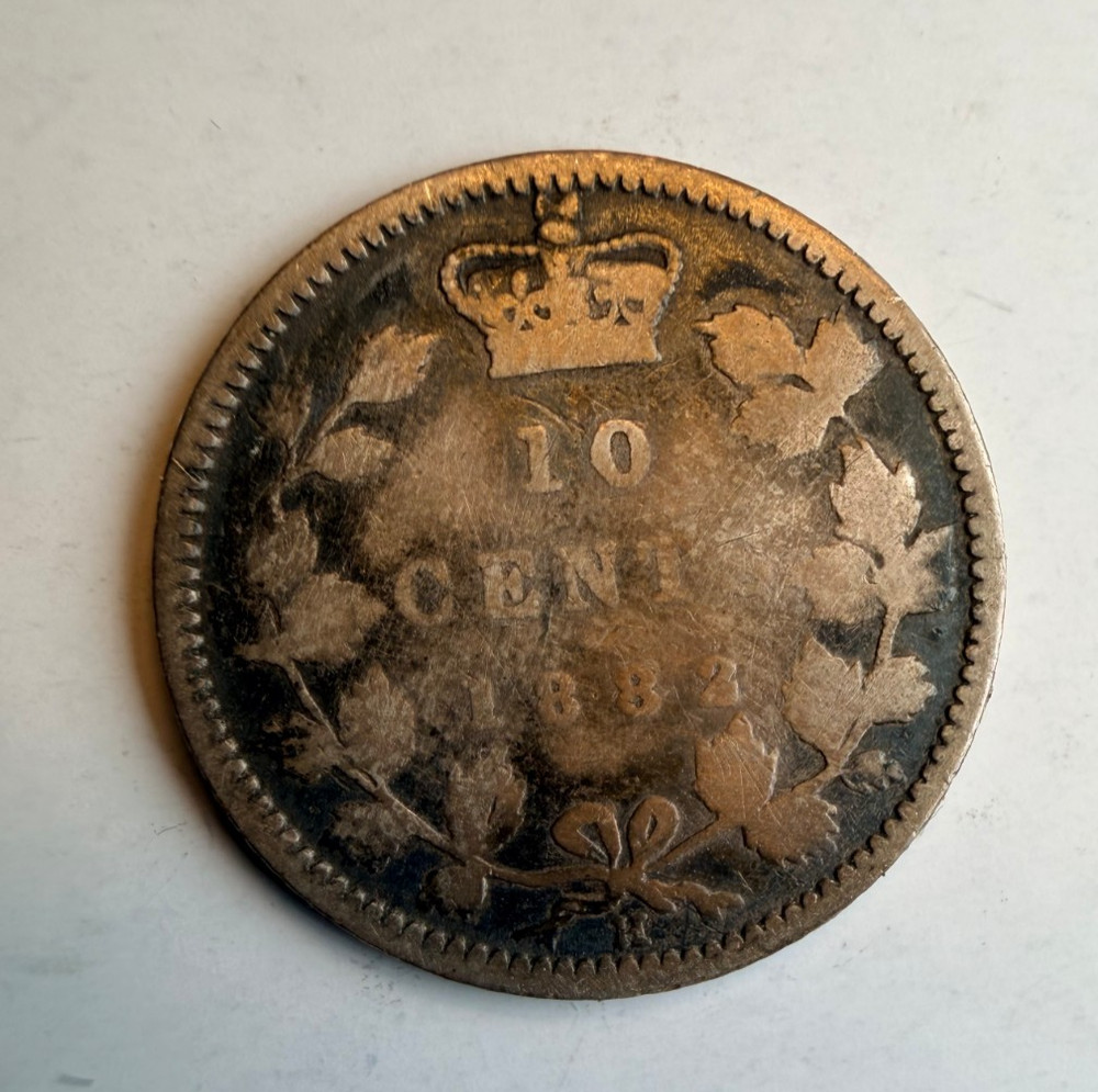 Canada 1882 10 Cents Silver Coin