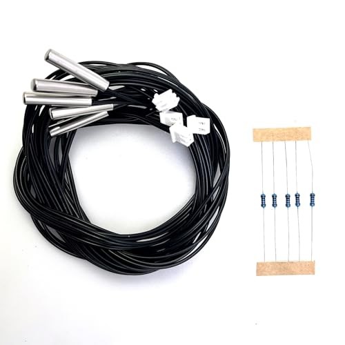 5PCS 1M 10K 3950 NTC Thermistor Temperature Sensor Probe, 1% Accuracy