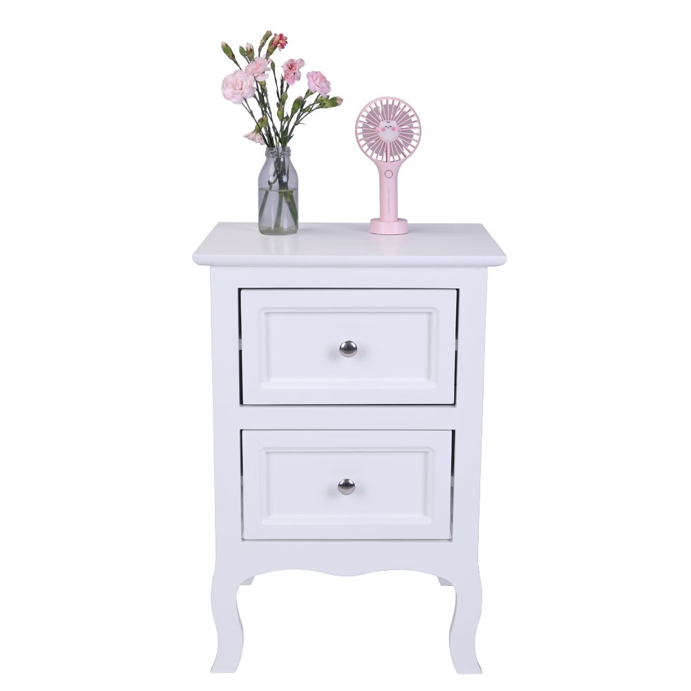 【Old Code：28731413】Country Style Two-Tier Night Table Large Size White