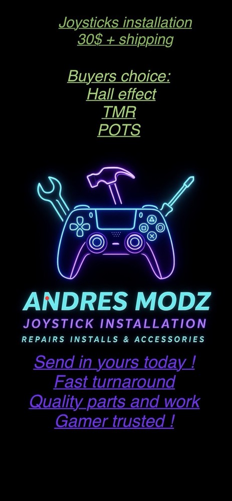 Ps5 controller dualsense/ dualsense edge  mail in service x2 joysticks/x2modules