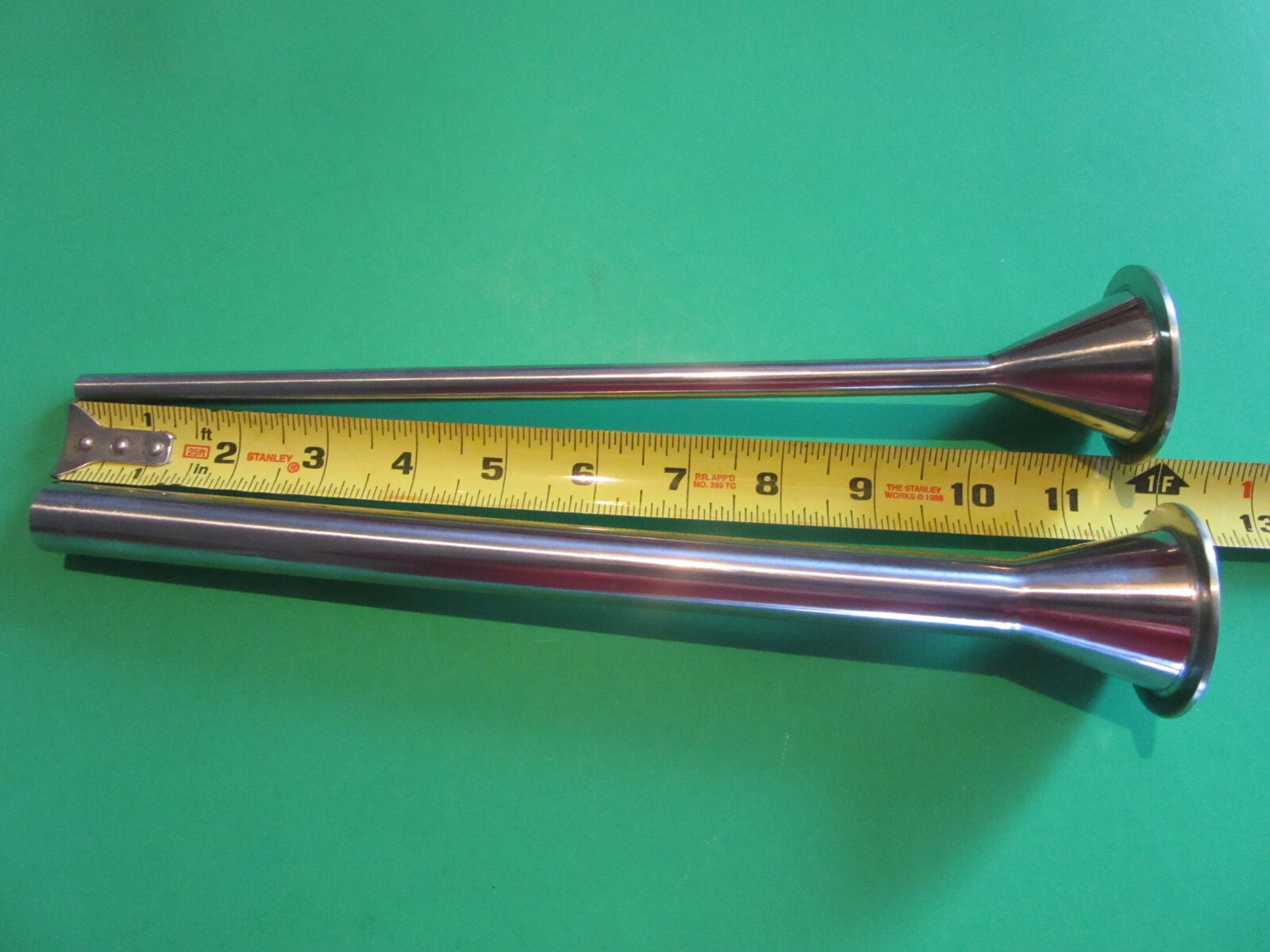 12" LONG 2-Pc Set Sausage stuffing tubes 2" base 3/8" & 3/4" dia for VEVOR LEM