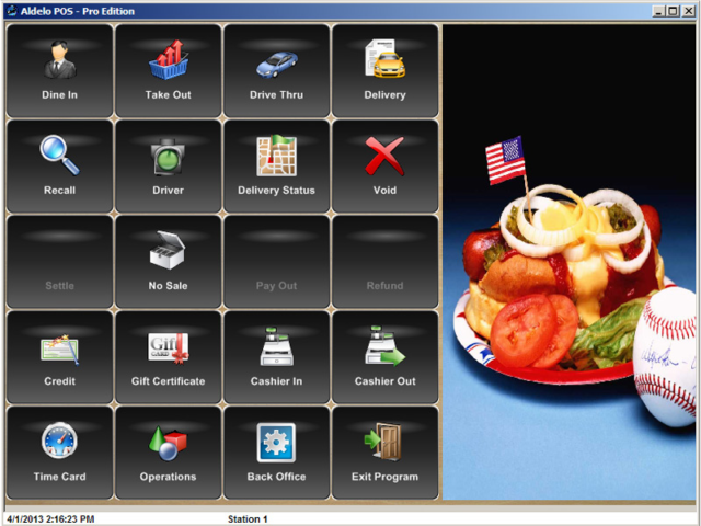 Menu programming service for Aldelo Restaurant Cafe & Pizza POS system software
