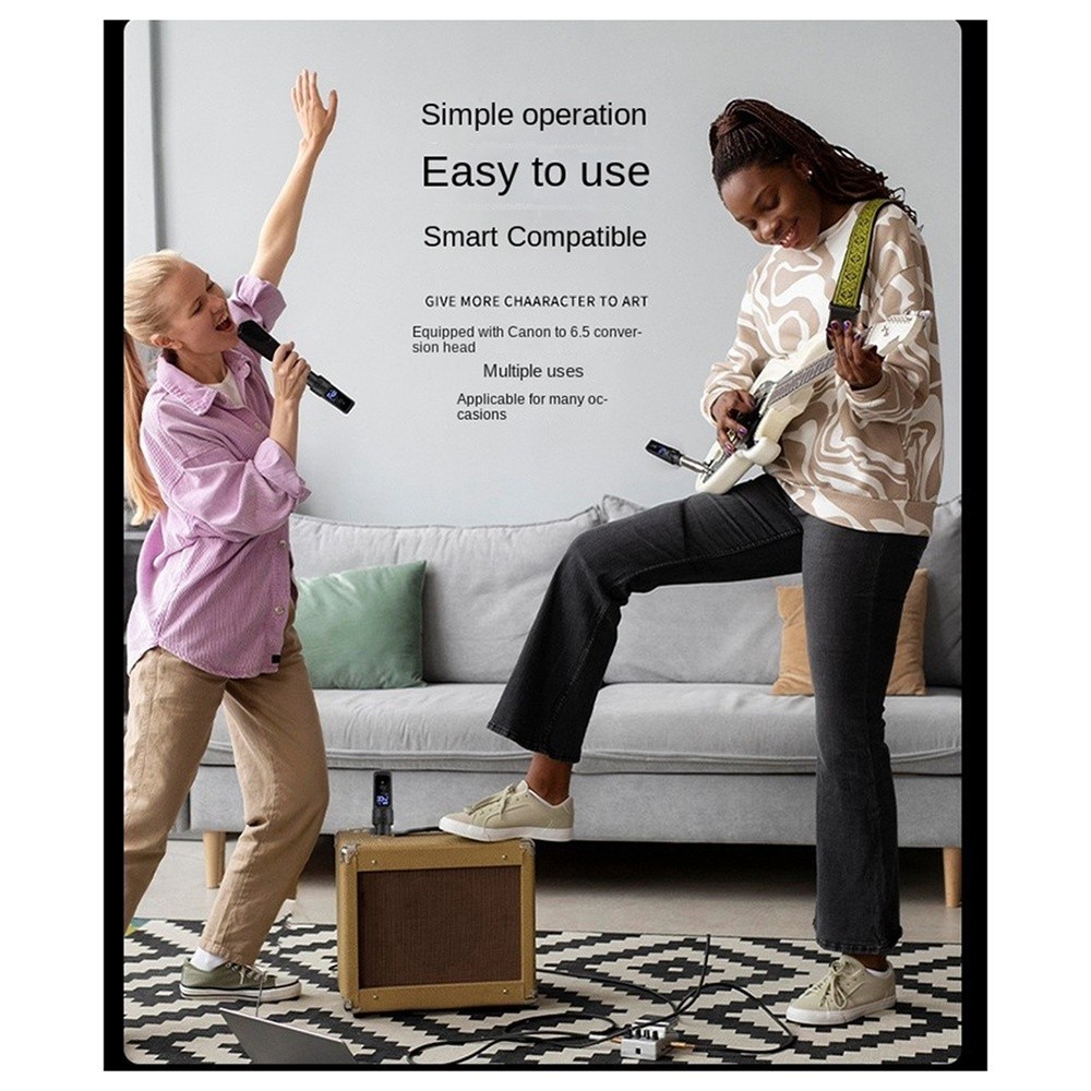 2.4G XLR Adapter System Microphone Transmitter Receiver Suitable for1192