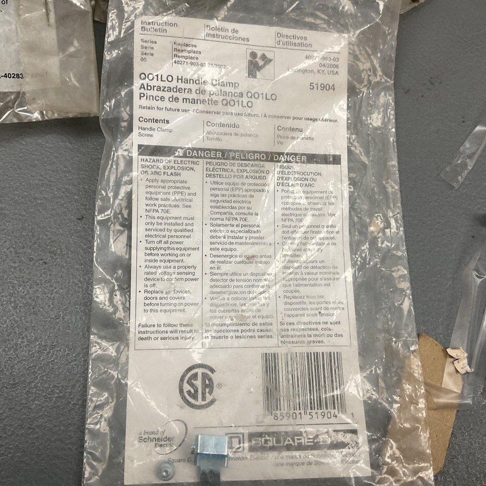 Square D QO1LO Handle Clamp 51904- ECS