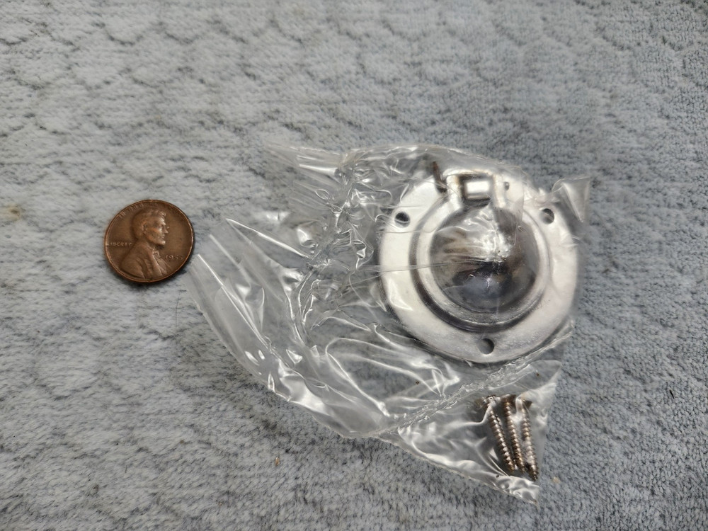 Baldwin Flush Ring Pull Round Chrome