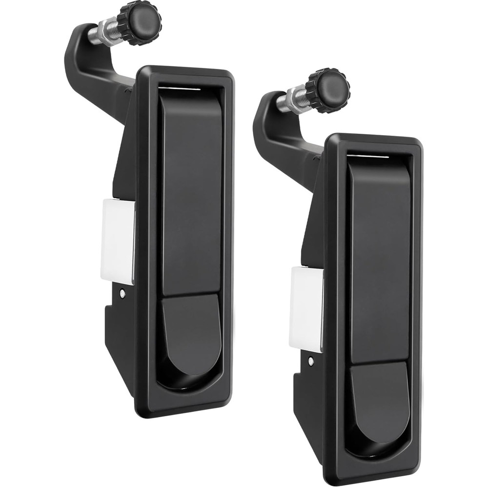 2PCS Black Zinc Alloy Compression Latch Push Button Flush Trigger Lock