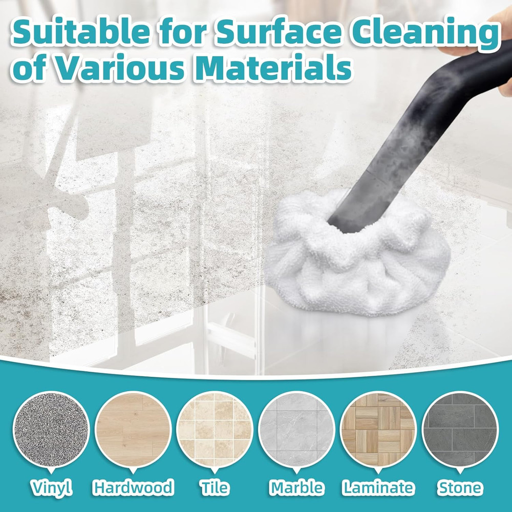 Small Microfiber Bonnets (Triangle) Compatible with Dupray Steam Cleaner, Mccull