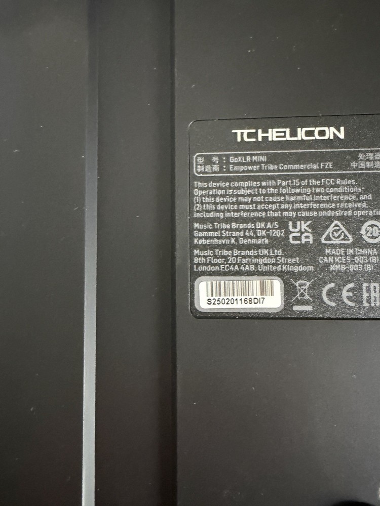 TC Helicon GoXLR MINI Audio Mixer And Interface