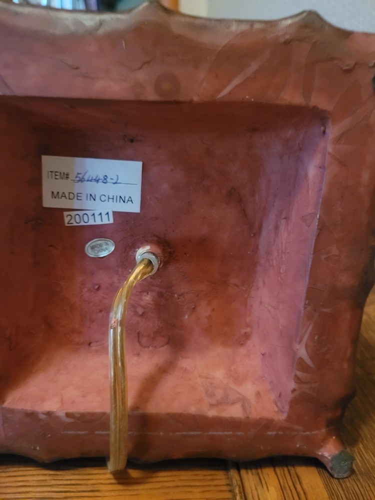 Table Lamp Palm Tree/pineapple Vintage.