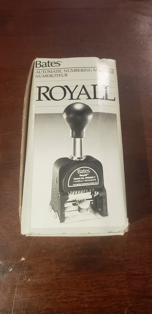 Bates Royall Automatic Numbering Machine Model RNM5A-7