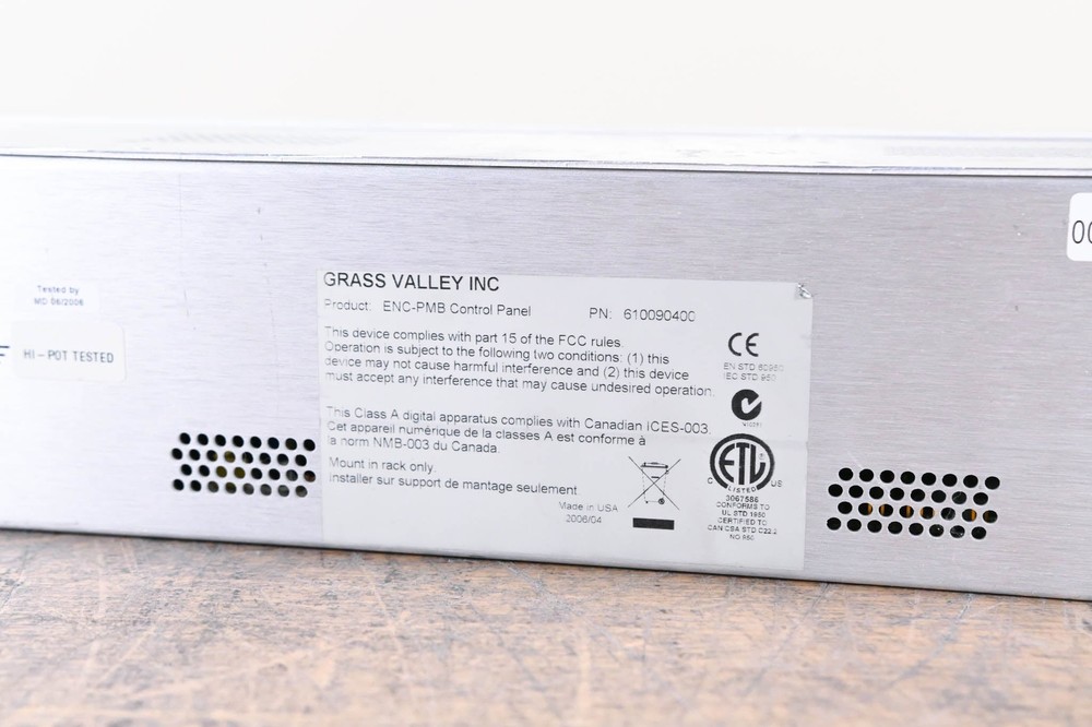 Grass Valley ENC-PMB Control Panel CG00546