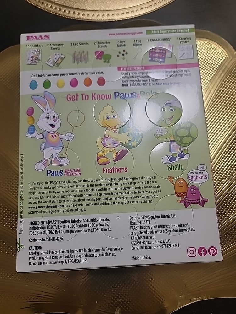 Paas Paw &pals Egg Decorating Kit 6 Pack